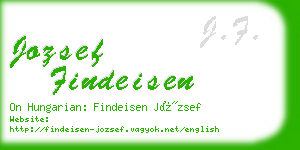 jozsef findeisen business card
